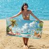 New, Double-sided Velvet Beach Towel Quick-drying Sports Towel Printed Bath Towel
