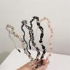 New High-end Crystal Rhinestone Wave Fine Hair Hoop, Pure Handmade Temperament, Hair Pressure Headband