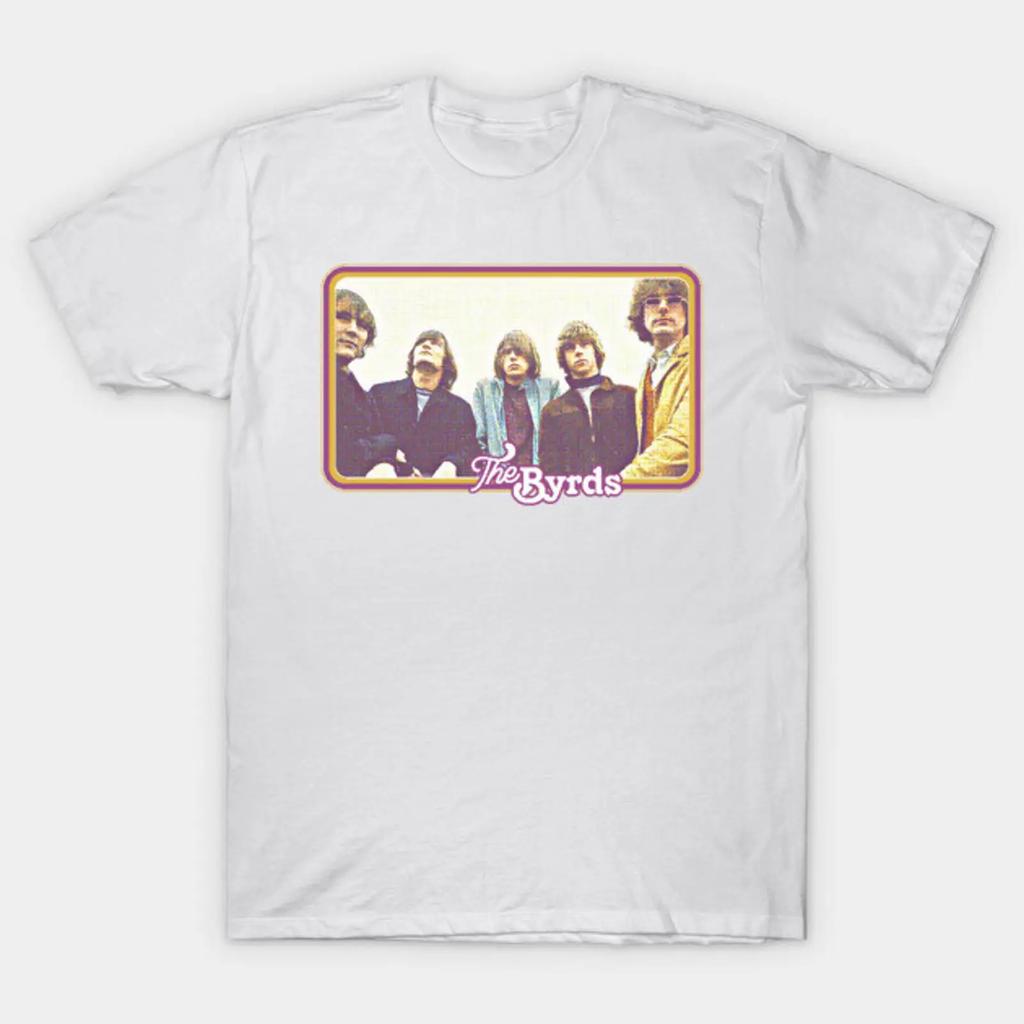 The Byrds Vintage Style Retro Fan Art T Shirt Vintage Unisex Designer Clothes Casual Stylish Breathable Homme Slightly