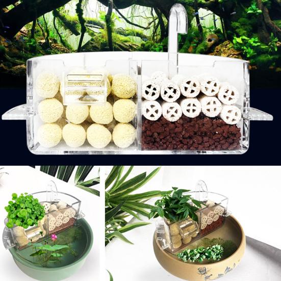 Fish Tank Filter Small Waterfall Circulating Purify Water Mute Water Circulation Purifier Aquarium Box Filter Aquarium Supplies