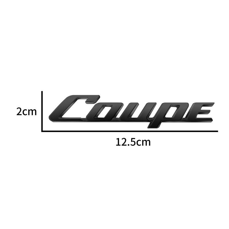 Car Styling 3D COUPE Letter Logo Decorative Metal Adhesive Emblem Rear Trunk Badge Fender Sticker Body Decal Car Accessories