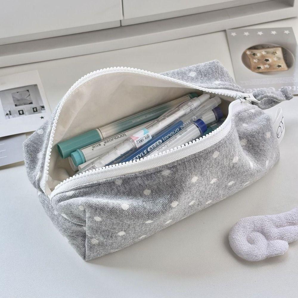Sweet Pencil Case Large Capacity Zipper Stationery Pouch Desktop Organizer Makeup Bag Student
