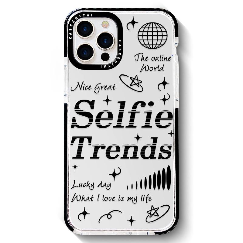 Чехол для iPhone Zhitai: Совместим с 16Pro, 15Pro Max, 14Pro, 11, 7, 8 Plus; Дизайн «Черный круг» в двух цветах с функцией браслета.