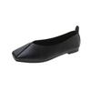 2024 Comfortable Women's Spring and Autumn Square Toe Flat Low-top Shoes Slip-On Breathable Walking Shoes Women's Fashion