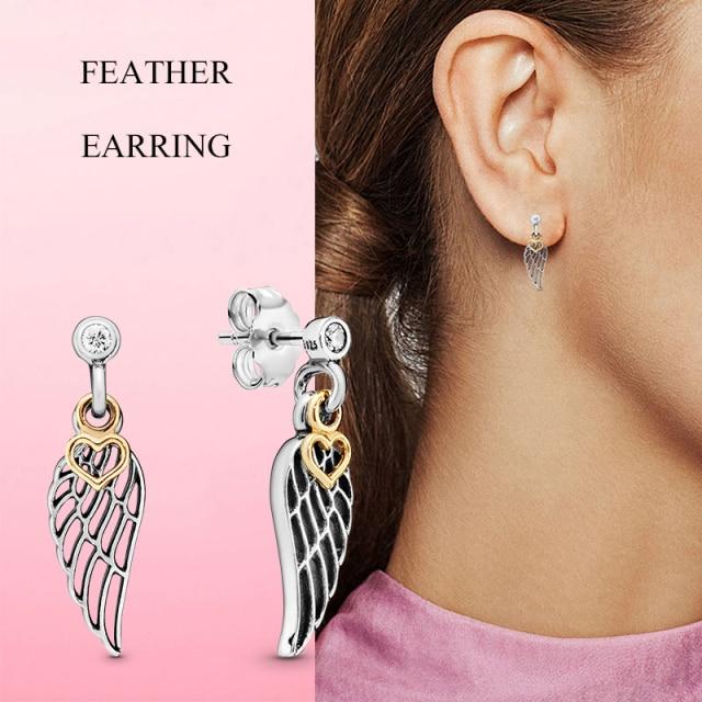 925 Серебряные серьги-гвоздики Женские модные серьги-гвоздики Ювелирные изделия