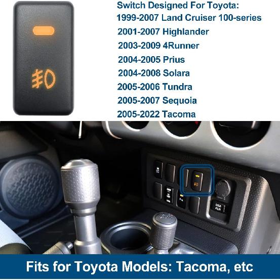 Комплект проводки для противотуманных фар H11 H8 880 881 для Toyota 2005- Tacoma с заводским переключателем ON/OFF в OEM стиле и реле 40A, разъемы для разъемов противотуманных фар