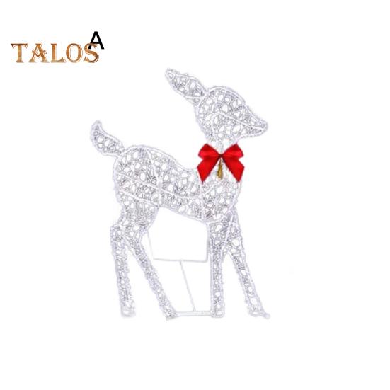 1 шт./3 шт. Металлические украшения в виде оленей, наружные статуи оленей со светодиодной подсветкой, легкая сборка, светящиеся украшения в виде оленей для газона, сада, двора