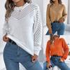 Women Autumn Winter Causal O Neck Long Sleeve Knit Sweater
