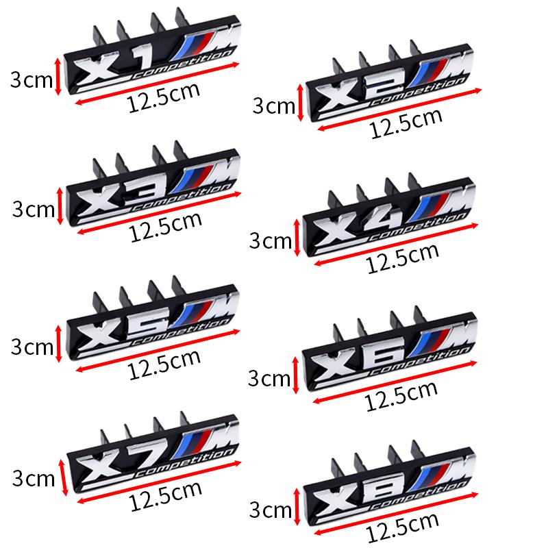 BBKV7 ABS Значок-эмблема на переднюю решетку автомобиля Для BMW M Логотип X2M X3M X4M X5M X6M XM7 F48 G01 E84 E83 F39 F10 G11 Автоаксессуары для экстерьера