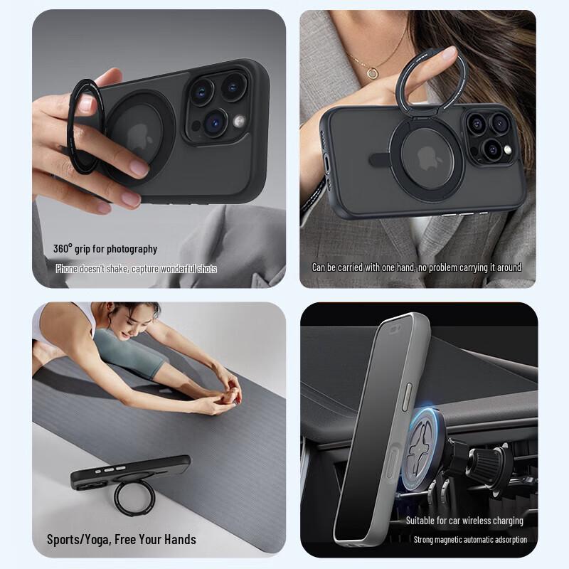 Mr. Blue Gorilla Magnetic Rotating Stand Case for iPhone 16 Pro Max