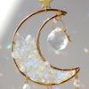 Natural Amethyst Green Crystal & Rose Quartz Moon Hourglass Star Sun Catcher Pendant