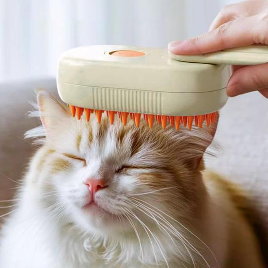 Паровая щетка для домашних животных 3-в-1 Расческа-спрей для домашних животных для линьки, груминга, массажа, чистки