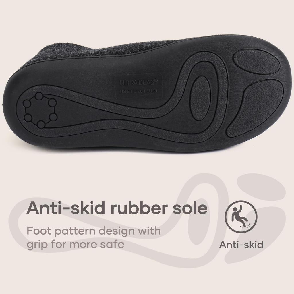 Fashion Shevalues Winter Indoor Cotton Shoes For Women Cozy Faux Plush Slippers For Home Classic Closed Warm Anti-skid Rubber Sole Shoes