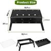 Barbecue portable pliable à charbon de bois jetable en acier inoxydable pour le camping, le jardin, le pique-nique, la plage [587]
