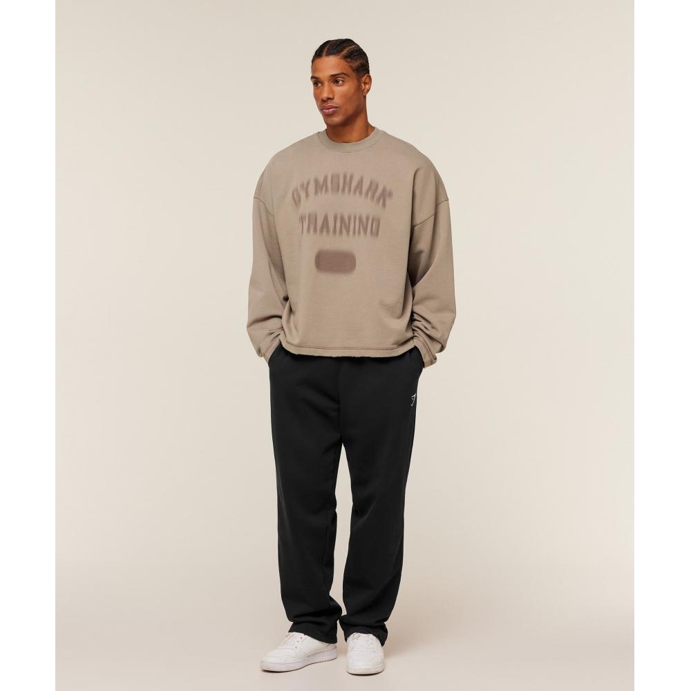 Gymshark Re Rack cRew Neck Pullover Lifestyle Brown A4c3l Nc0s