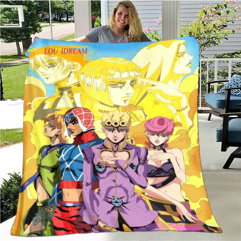 Фланелевое одеяло с 3D принтом «Невероятные приключения Джоджо», мягкое покрывало с мультяшным принтом, покрывало для дивана, одеяло