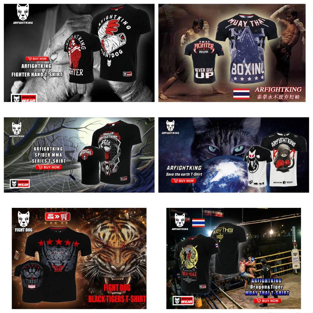 MMA Breathable Boxing Jerseys Tiger Muay Thai Kick Boxing Sweatshirt Men T-Shirt