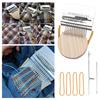 Mini Loom Machine with 10/12/14/21/28/42 Needles Portable Small Manual Darning Loom Wooden