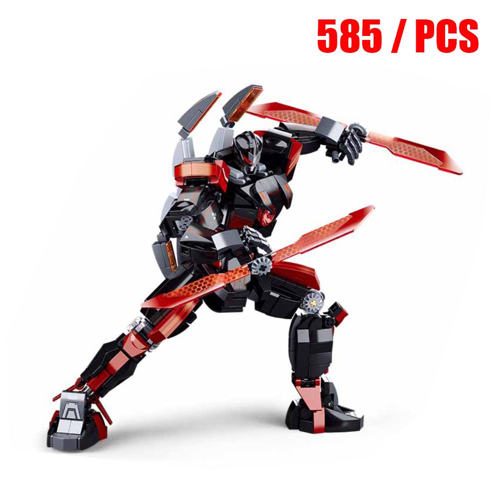 Sluban Pacific Rim Hunter Robot Mecha Warrior Building Blocks Saber Athena Bracer Phoenix Classic Movie Model Boyfriend Gift Set