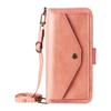 For Samsung Galaxy S25+ Leather Case Magnetic Closure Wallet Stand Phone Cover with Crossbody Strap