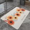 Грязевой коврик для пола дома с цветочным принтом, коврик для ванной комнаты, впитывающий нескользящий коврик для ванной, коврики для входной двери кухни