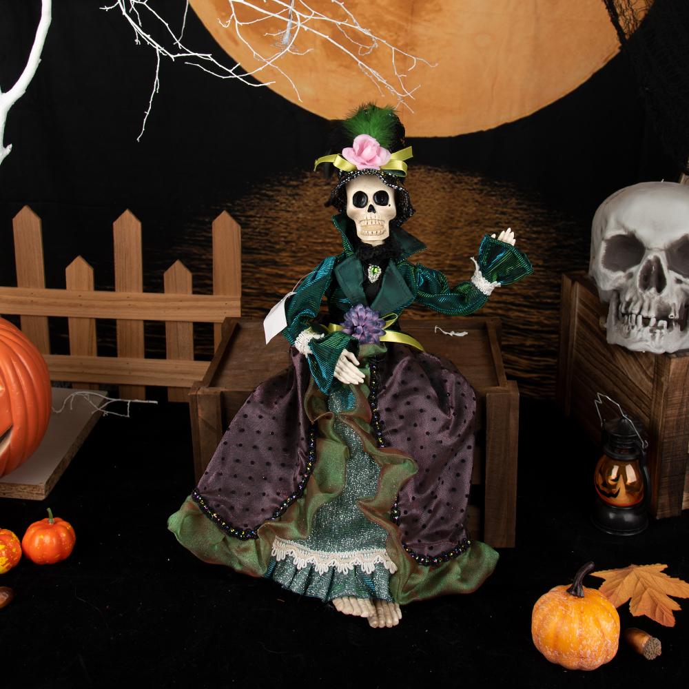 Хэллоуин Романтичный скелет Пара Статуэтки Ремесло Готический Невеста Жених Искусство Скульптура Жених Дом Окно Подвесные подвески Украшения