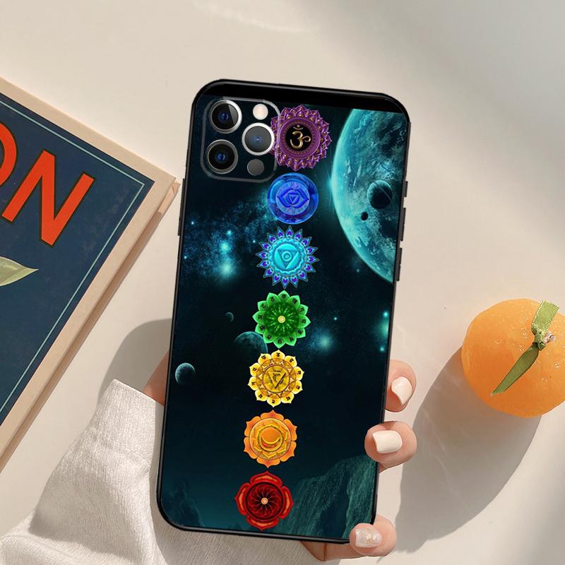 Чехол Funda для iPhone 15 14 16 Pro Max 11 12 13 Pro Max Mini XR 16e 16 15 Plus с рисунком Мандала Чакры Insist Yoga
