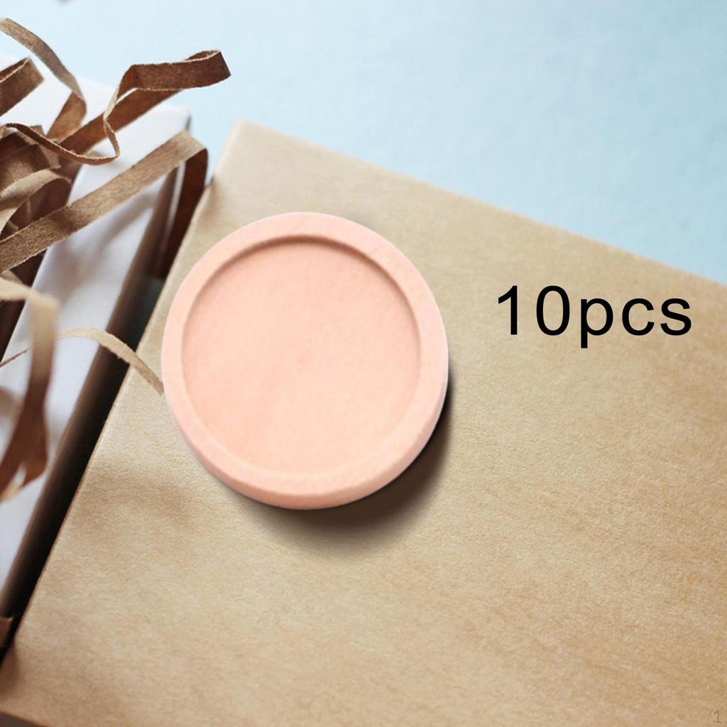 10 шт. плоских круглых деревянных подставок для брошей, застежек, дисков, подставок для кабошонов