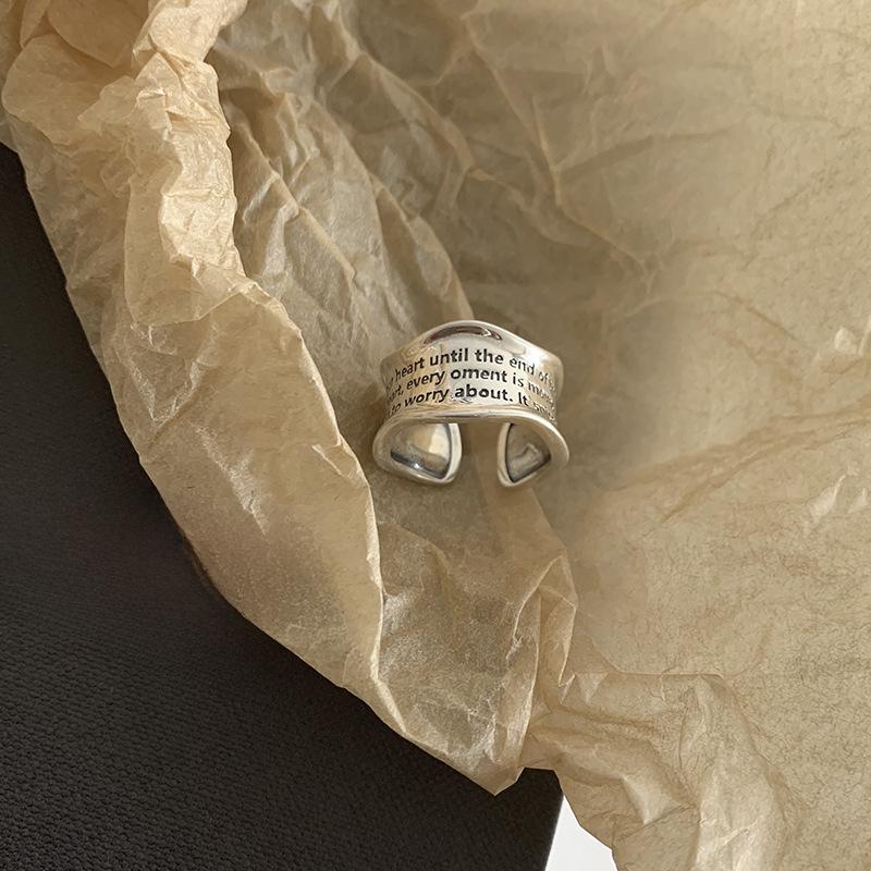Корейское кольцо S925 с серебряным покрытием в стиле ретро с волной для женщин