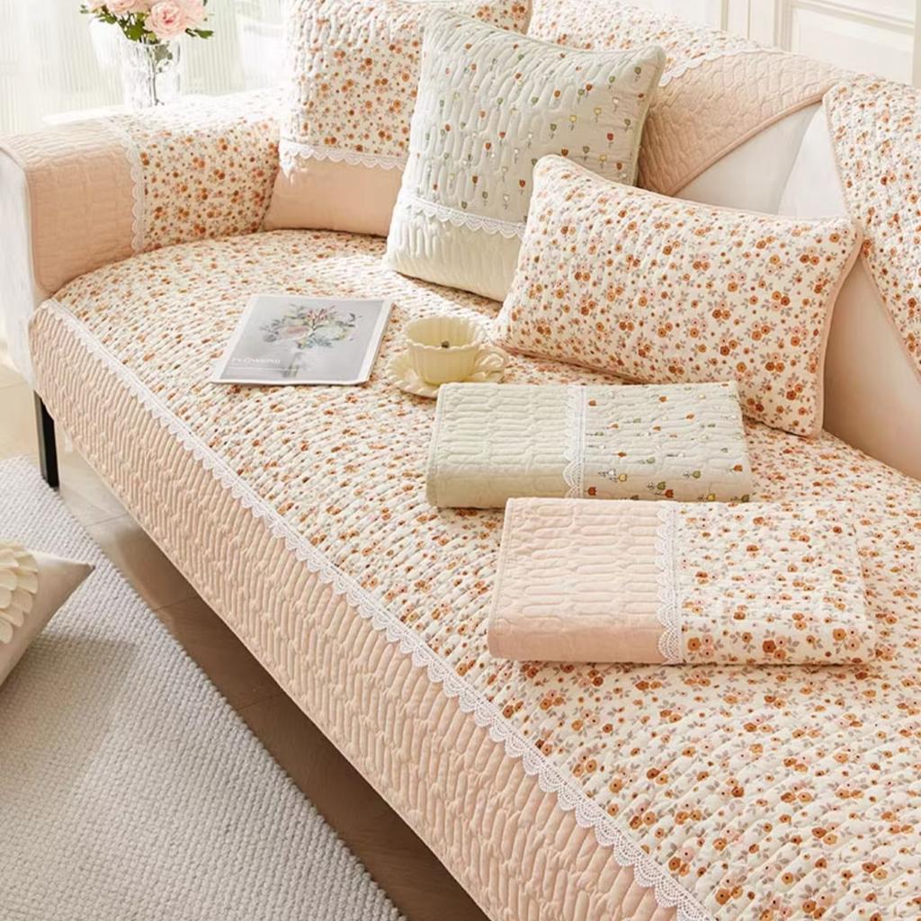 Fabric Pure Cotton Sofa Cushion Pastoral Sofa Cover Four Seasons Universal Sofa Cover Cloth Towel Autumn and Winter