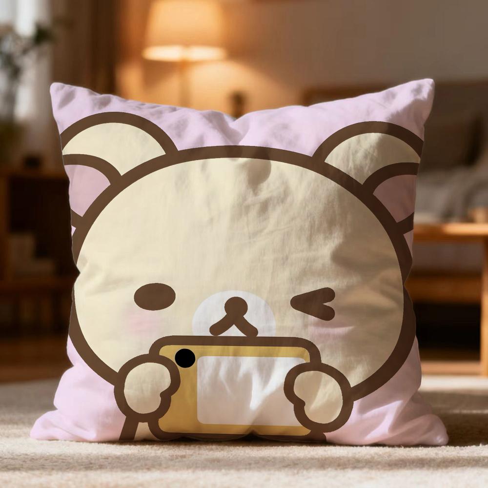 Модная наволочка-подушка R-RRilakkuma Мягкая моющаяся наволочка для дивана, кровати, путешествий, офиса