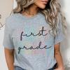 Hello First Grade Персонализированные модные толстовки с принтом Повседневные свободные футболки женские
