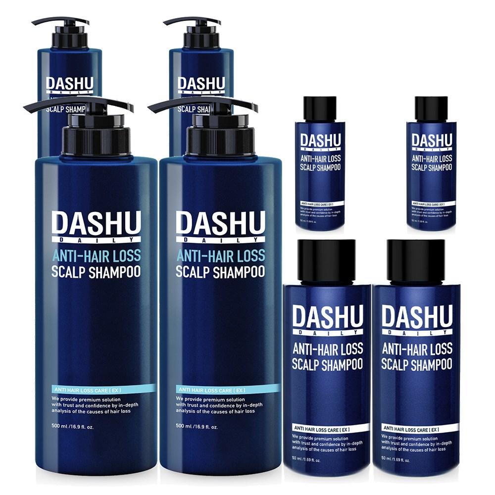 DASHU Daily Herbal Scalp Gold Scalp Care Hair Loss Shampoo 500ml 2p + 50ml 2p Set 500ml 50ml, 2 sets