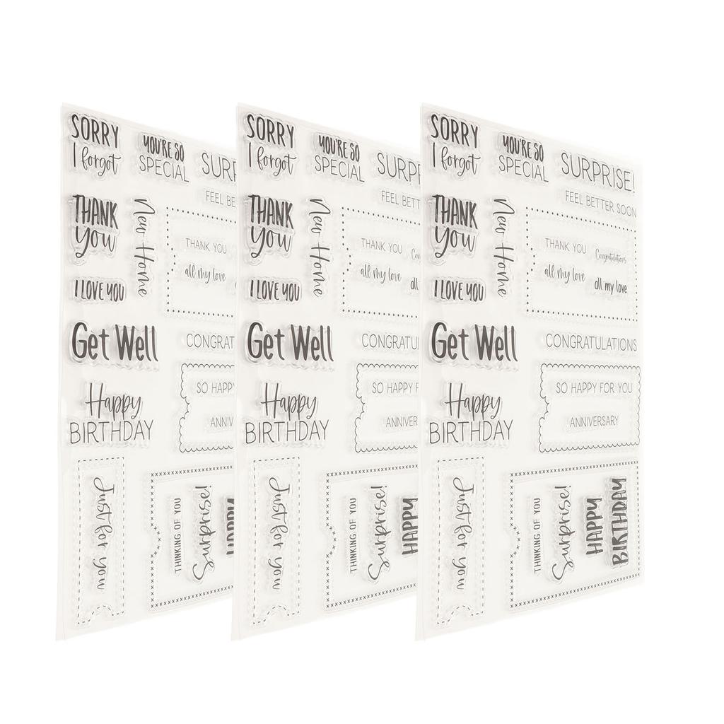 3 шт. Прозрачные штампы Интересный многоразовый материал Прозрачный внешний вид Тиснение Scr