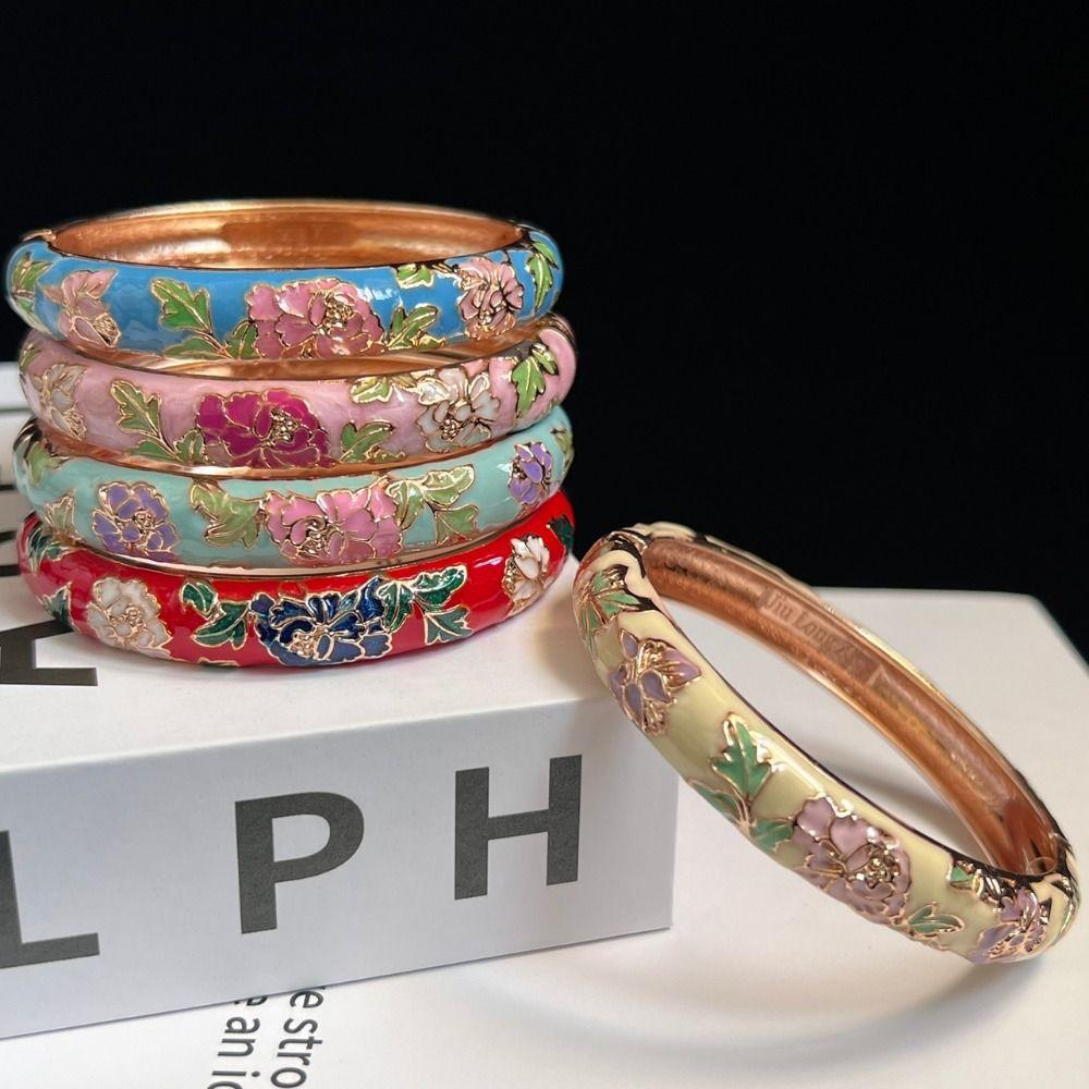 Двойной браслет пион филигранный цветочный браслет традиционный женский браслет на руку подарки для женщин и девочек