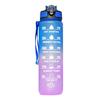 1000ml Colorful Frosted Water Bottle Motivational Drinking Bottle Sports Water Bottle With Time Marker Portable Reusable Cups