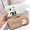 Large Capacity Animal Pencil Bag 3-layer Stationery Storage Bag Fun Press Pen Bag School Office