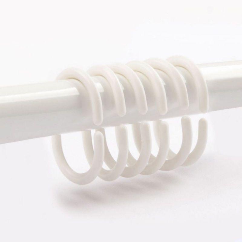 Черные linen шторы для ванной с крючками