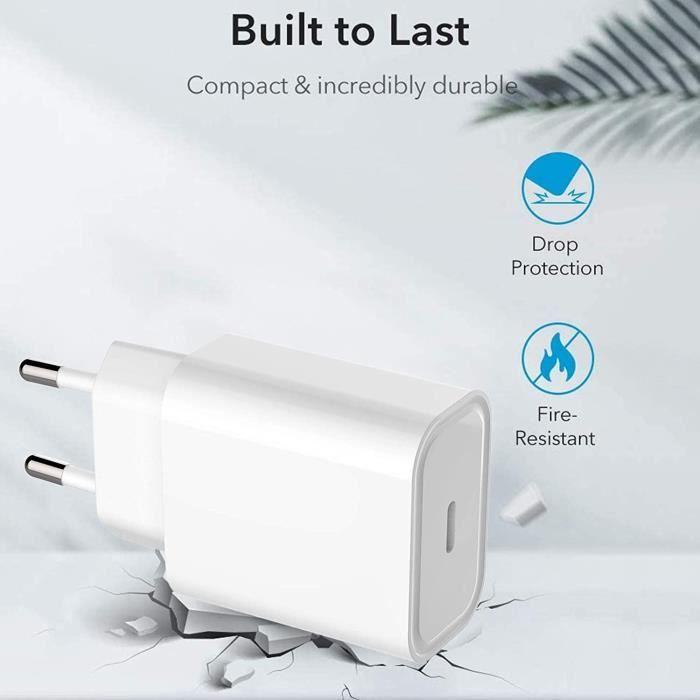 20W USB C Power Adapter Charger Compatible for iPhone 13 - 13mini - 13Pro - 13Pro Max - 12 - 12mini - 12Pro - 12Pro Max[720]