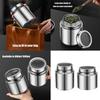 Functional 304 Stainless Steel Sealed Storage Jar for Preserving Tea Flavor Tea Jar With Wide Mouth For Easy Access