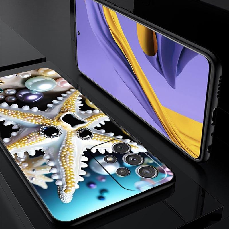 Чехол для телефона с узором из морских ракушек и водорослей для Samsung Galaxy A55 A35 A15 A14 A13 A25 A54 A51 A71 A72 A73 A32 5G, мягкий ТПУ