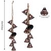 Witch Bells For Protection Retro Decorative Bells Metal Wind Chimes Red Brown Witch Decor Vintage Bells For Homes Branches Doors