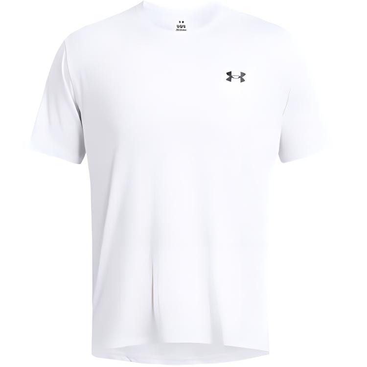 Under Armour Однотонная повседневная спортивная футболка с круглым вырезом и коротким рукавом для горного отдыха, мужская белая футболка 1382804-100