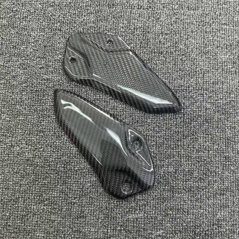 For Kawasaki Ninja ZX-4R ZX-4RR ZX4R ZX-25R -2024 -2024 Carbon Fiber Foot Pedal Heel Guard Plates 3K Motorcycle Parts