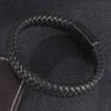 Leather Bracelet Men Fashion Braided Handmade Bracelets Stainless Steel Clasp Man Birthday Gift