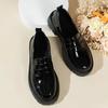 2024 Spring and Autumn Hot Selling Women's Shoes Fashionable Round Toe Solid Color Glossy Slip-on Low Heel Women's Loafers