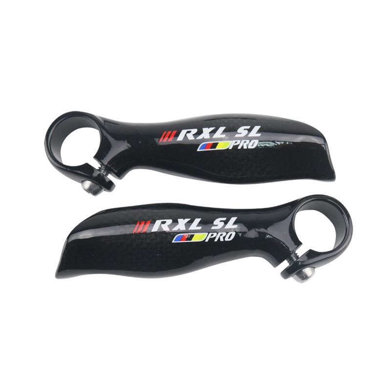 RXL SL-Bicycle Handlebar Horns, Black Bar End, Ergonomic Design, Mountain Bikes, Carbon Fiber, Horn