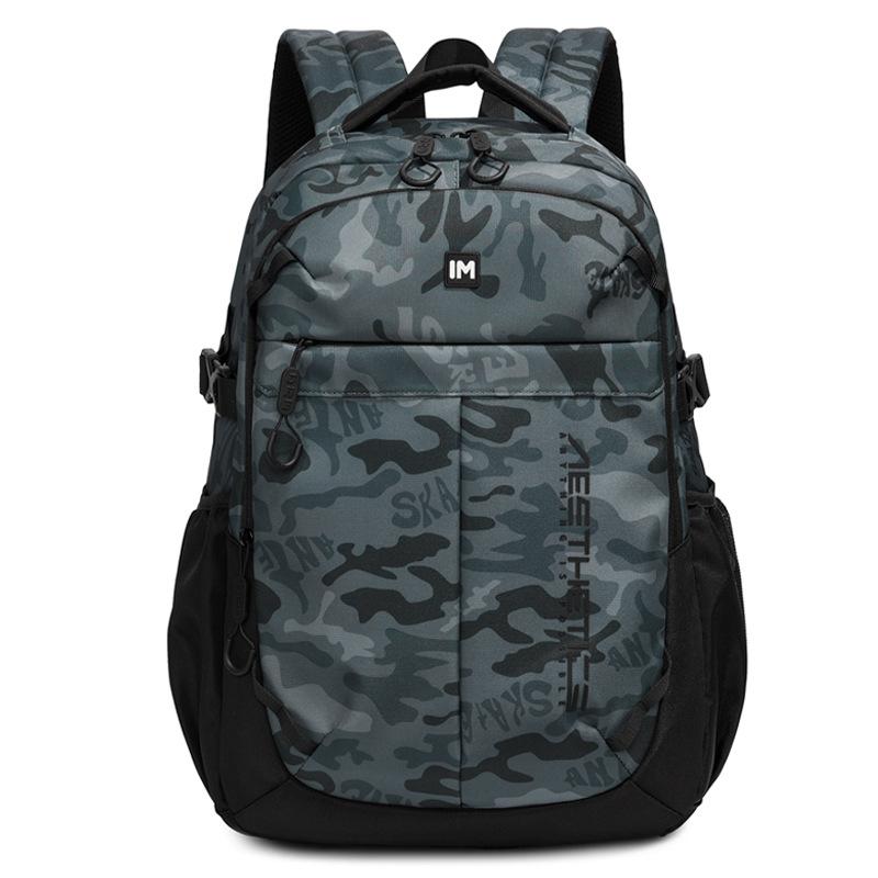 Мужской рюкзак большой вместимости, школьный рюкзак для ученика средней школы, камуфляжный принт, рюкзак для компьютера