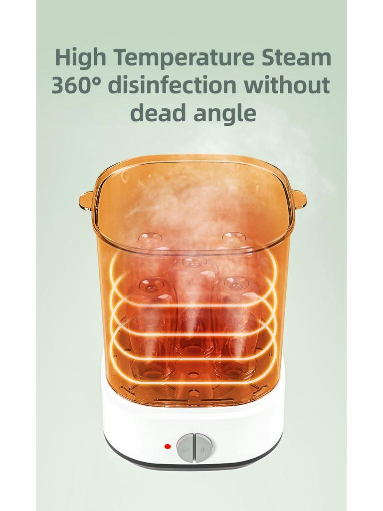 Стерилизатор для детских бутылочек и сосок паром Whale Love большой вместимости