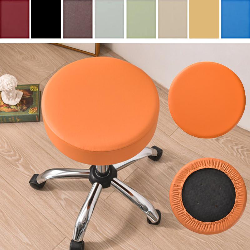 1 шт. Чехол на табурет, эластичный, водонепроницаемый, для домашнего декора отеля, вращающийся чехол для стула, защитный чехол для мебели, чехлы для барных стульев, искусственная кожа